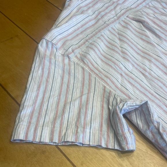 Marine Layer XL Striped Button Up Shirt One Pocket Short Sleeve - Picture 16 of 16